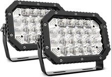 Nilight LED Light bar 2PCS 7.4Inch Spot & Flood Combo Roof Bumper Work Light