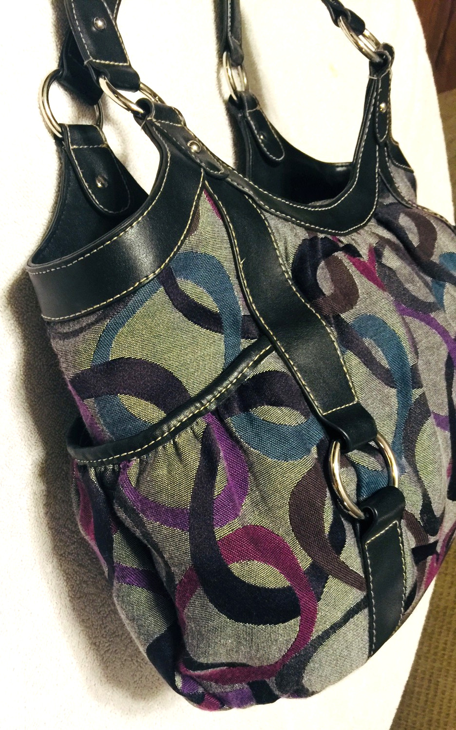 ROSETTI Spacious Fabric Geometric Pattern Purple,… - image 6