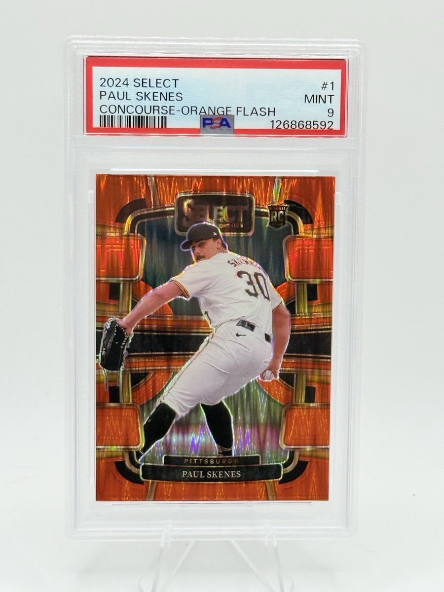 Paul☆☆☆です。① 2024 Panini Select - Concourse Paul Skenes #1 Orange Flash Prizm