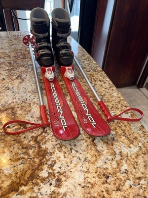 Rossignol Viper X1 Junior Skis 110cm Red with Bindings, boots & poles package