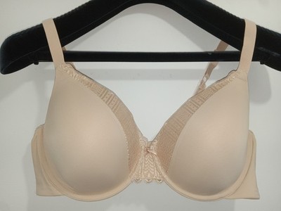 Maidenform Comfort Devotion Bra 40C Beige #09404 Wired Lined Lace Trim J-hook