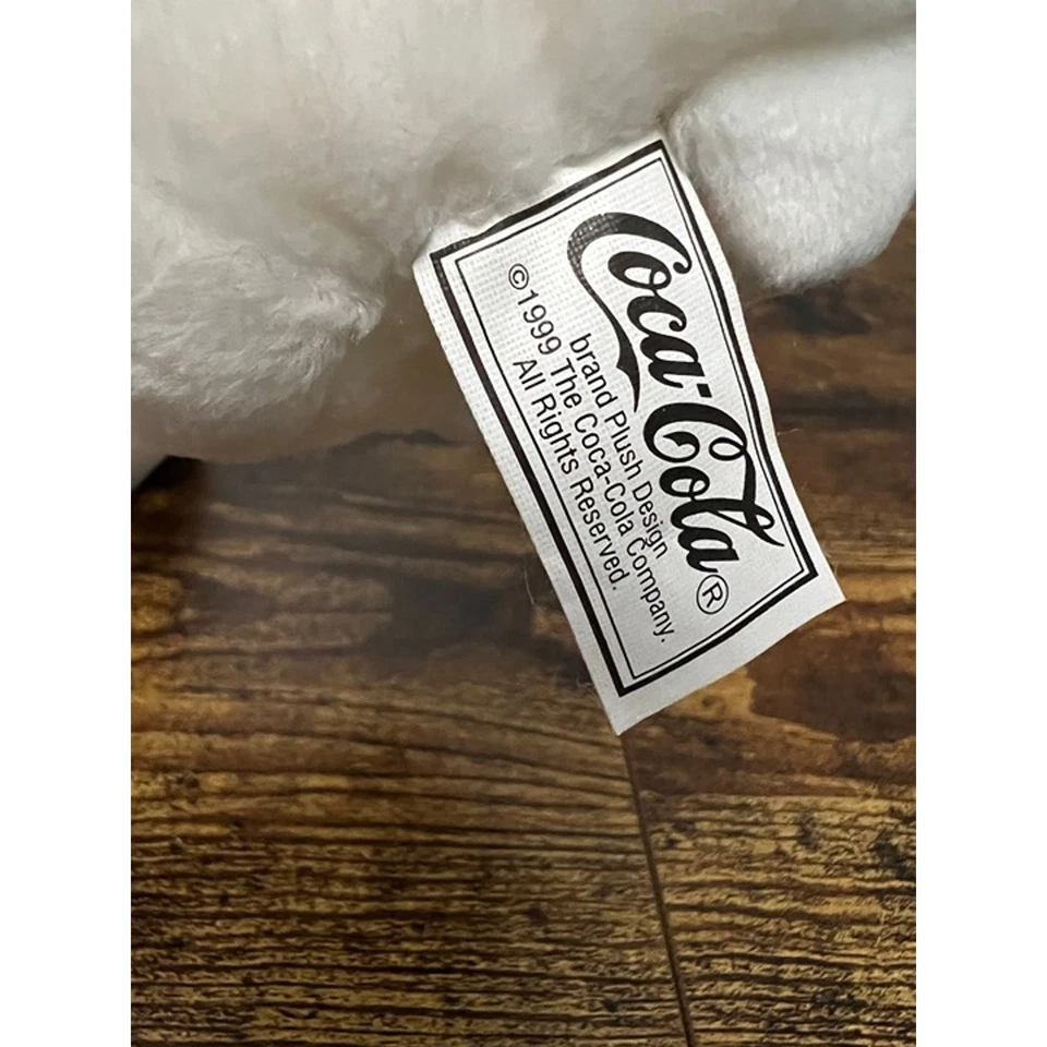 Cocoa Cola Bär Sitzsack Plüsch Set Vintage 90er Jahre mit Hängeetikett - Bild 4 von 4