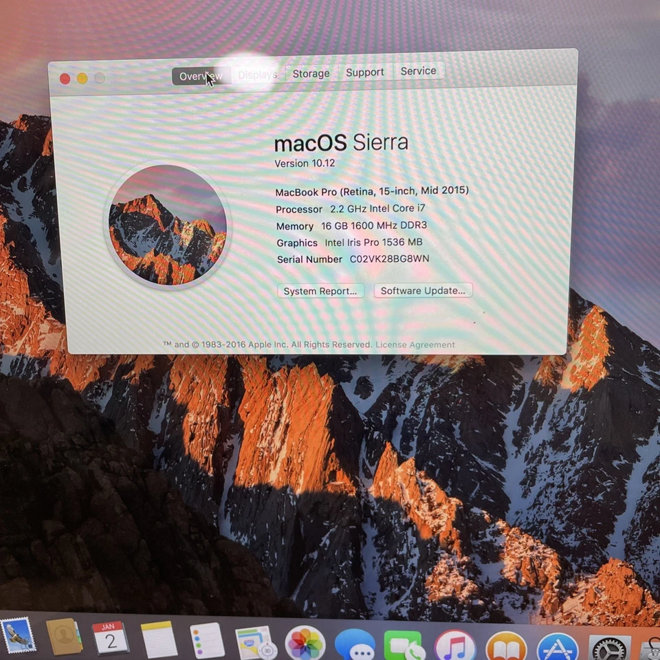 Apple MacBook Pro 15" Retina i7 2.5GHz 16GB RAM 500GB SSD A1398, photo 2 of 5
