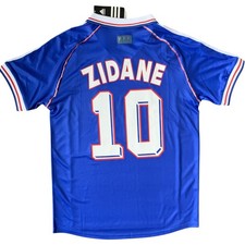 Zinedine Zidane France 1998 World Cup Home Jersey Retro Shirt - Mens Sizes - New