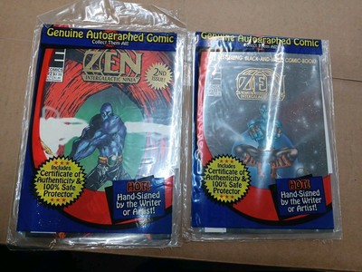 Zen Intergalactic Ninja Comics 2,3 Signed  Bill Maus Megacards COA SEALED 1993