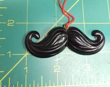 Mustache Ornament - lightweight trendy Handle bar style mustache 2 3/4" wide