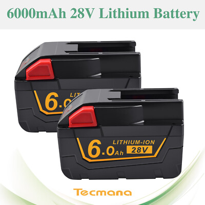 2X 6.0Ah 28V Li-ion Akku für AEG Milwaukee M28 MC28V M28BX M28B MC28 48-11-2850