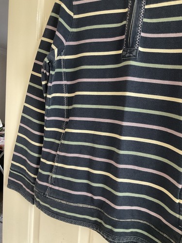 Women’s Fat Face The Airlie 1/4 Zip Navy Blue Striped Top Size 10 - Picture 4 of 11