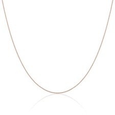 Rose Gold Plated Sterling Silver Fine Diamond Cut Chain 14 - 32 Inches