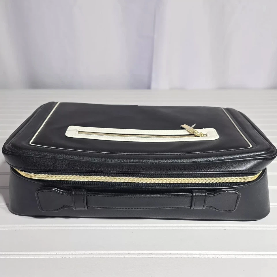 Bolso de Maquillaje Cosmético Imitación Estee Lauder Estuche de Tren de Viaje con Asa Negro Foto 2 de 4