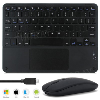 Touchpad Tastatur Funk Maus Wireless Kabellos Tastatur Bluetooth Layout Deutsch