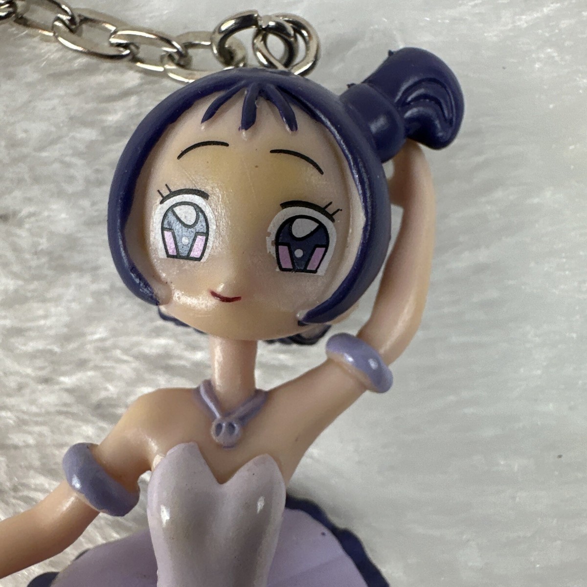 Magical Ojamajo Doremi ballerina Figure Keychain Purple Hair and