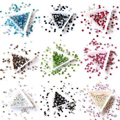 All Colors 3D Nail Art SS16 SS20 Crystal Non Hotfix Flatback Rhinestones Strass