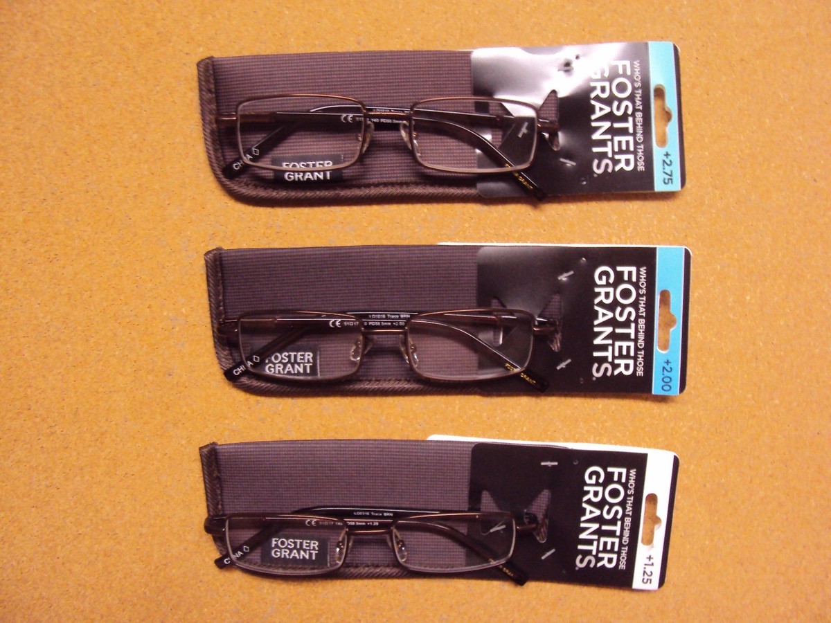 Foster Grant Reading Glasses Le Carre Aluminium Silver