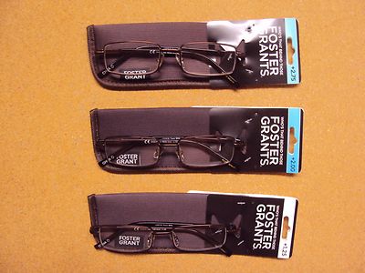 Foster Grant '' Trace '' Lesebrille W / Schutzhülle Lesegerät Pick + 1.5,1.75,2.0,