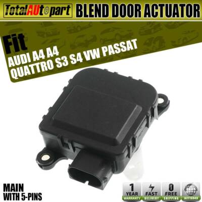 Blend Door Actuator w/ 5 Pins Main for Audi A4 Quattro RS4 S4 Volkswagen Passat