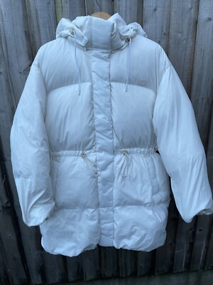 Levi's gepolsterter Damen-Pufferdaunenmantel weiß Medium brandneu mit Etikett UVP £230