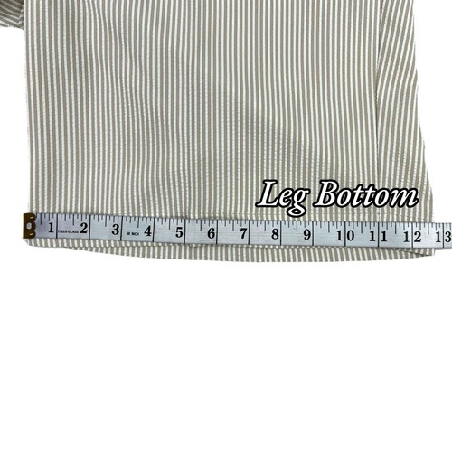 Haggar Seersucker Khaki Stripe Shorts MENS 40 (10" inseam) Expandable Waist EUC - Picture 15 of 16