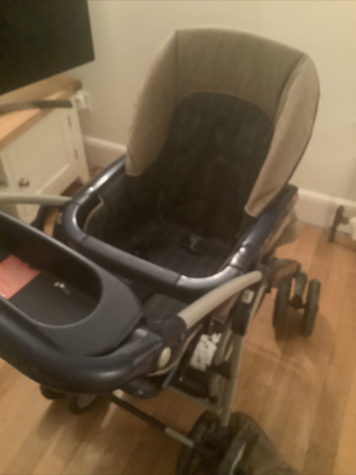 Stylish Vintage Mamas And Papas Blue MPX Pram, Pushchair, Carrycot