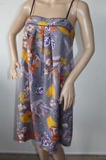 Fable  Eve Highgate Toadstool Chemise Nightdress Grey Multi Print Size 8