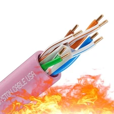 Syston Cat 6e Ethernet Cable Bulk CMP 500 ft 600 MHz 23 AWG UTP Bare Copper Wire