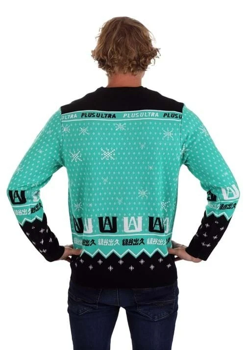 Hero Anime Deku Ugly Christmas Sweater Size L