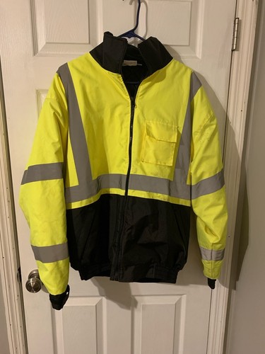 Men's XL BlackCanyon Outfitters Quilted yellow reflective Construction Jacket