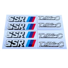 JDM Racing Wheel Decals SSR Reflect Type-C For Universal Fit sticker 1set 8pcs
