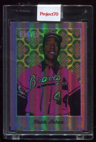 TOPPS PROJECT 70 FOIL #839 HANK AARON by RON ENGLISH BRAVES 42/70