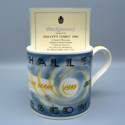 WEDGWOOD 1986 HALLEY S COMET MUG NUMBERED EDITION & CERTIFICATE RICHARD GUYATT A