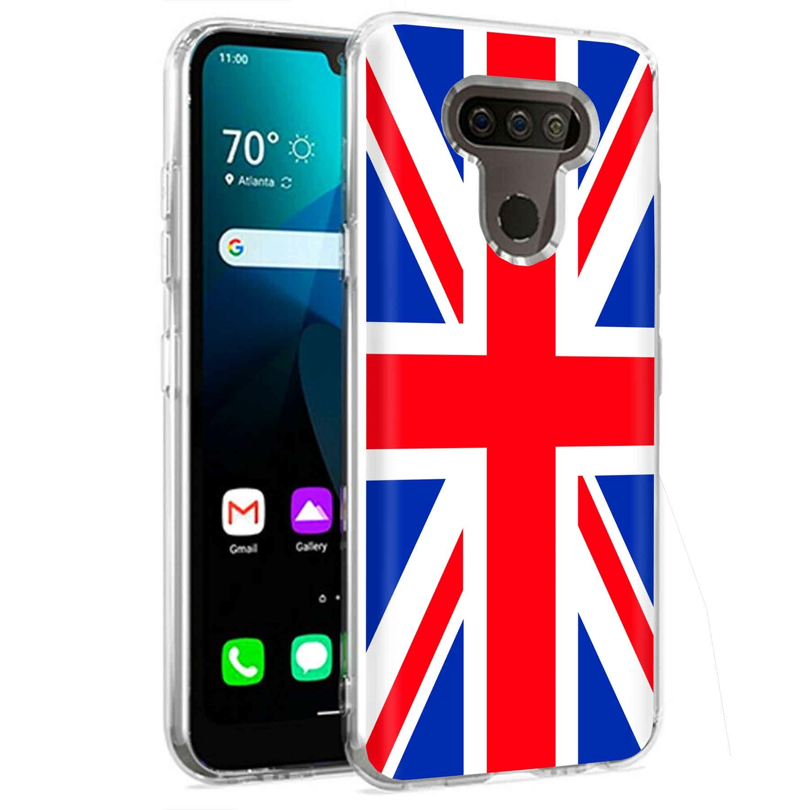 Phone Case for LG Harmony 4,Premier Pro Plus,K41, Flag UK Print