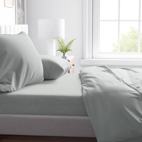 NightComfort Plain Dyed Fitted Sheet Polycotton Extra Deep Bed Sheet, Sage - Picture 13 of 34