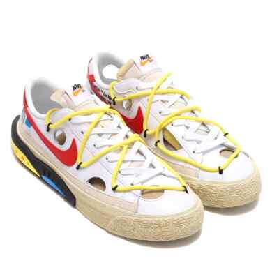 Off-White × Nike Blazer Low ''White and University Red'' DH7863-100 New [US 6-12]