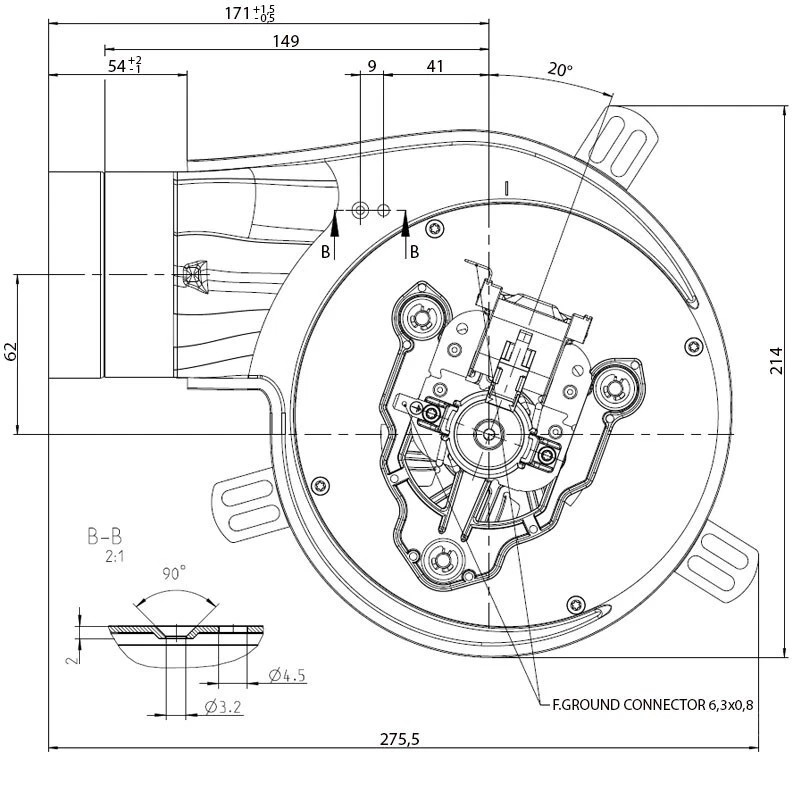 NUEVO VENTILADOR SOPLADOR EXTRACTOR DE HUMO EBM PAPST G2E 152 / 0020-3030 Foto 2 de 4