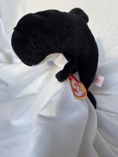 Rare PVC 1996 Waves The Orca W/ Echo Dolphin Tags Ty Beanie Baby Babies Errors