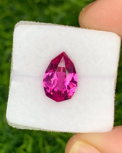 Natürlicher rosa Turmalin 2,00 Karat 11,3x7,2 mm ausgefallene Form facettierter Edelstein - Bild 2 von 8
