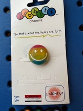 Non Light up Rainbow Smiley Face Authentic Jibbitz Shoe Charms for Crocs. NEW 