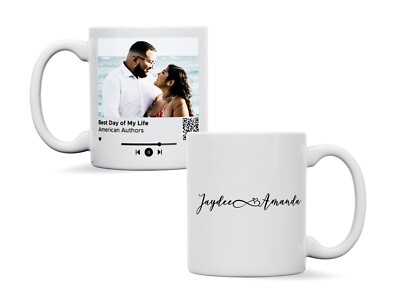 Personalisierte Lied Tasse, Jubiläum, Verlobung, Geburtstag, jeder Künstler jedes Lied
