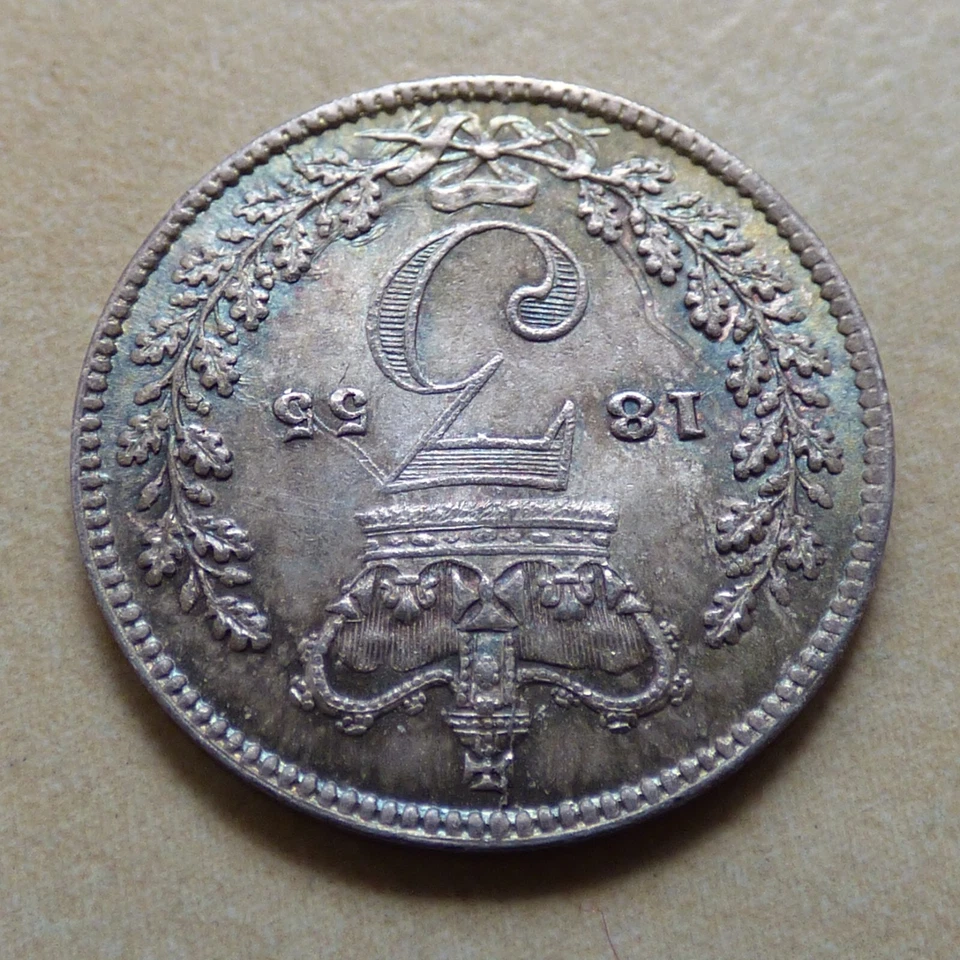 Victoria Threepence 1855 Silver High Grade A/UNC 3D Face Lines Obverse (myrefn50 - Image 2 of 4