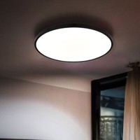 Deckenlampe Deckenleuchte Wohnzimmerlampe Led Flurlampe Schwarz Backlight D 30Cm
