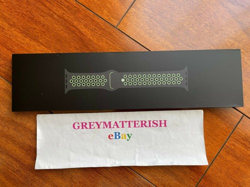 Bracelet Apple Watch SCELLÉ - SM/ML - NIKE *NOIR/LIME BLAST* 44/45/46/49/ULTRA sport - Photo 7 sur 7