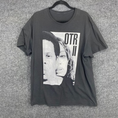 Jay-Z Beyonce OTR II Tour T-Shirt Black Double Sided Graphic Concert Tee XL
