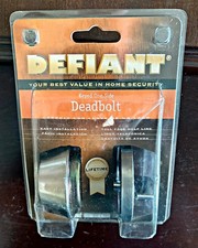 Deadbolt Defiant 154-660 Lock Keyed 1 Side Stainles Steel Nickel Single Cylinder