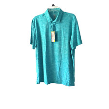 Member s Mark Men s Polo Shirt Sz XL NWT Turquoise Heather 4-Way Stretch UPF