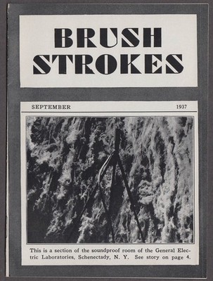 BRUSH STROKES microphone maker magazine 9 1937 GE Labs Soundproof Room
