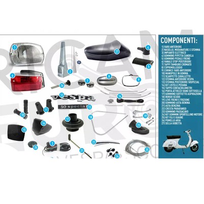 MF5127 Kit Modifica Faro A Led Originale Piaggio Per Vespa Primavera 50 125 150 - Foto 4