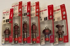 Porter Cable Router Bits Cove, Bull Nose, Roman Ogee, Chair Rail, Molding.