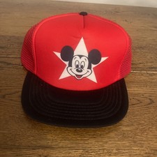 Vintage Walt Disney Mickey Mouse Foam Mesh Trucker Snapback Hat 1980's