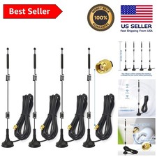 Professional 4-Pack RP-SMA Male Dual Band WiFi Antennas with Magnetic Base