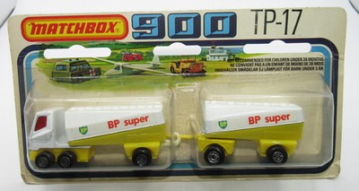 Matchbox Superfast Doppelpack TP-17 Freeway Gas Tanker gelb BP SUPER Labels